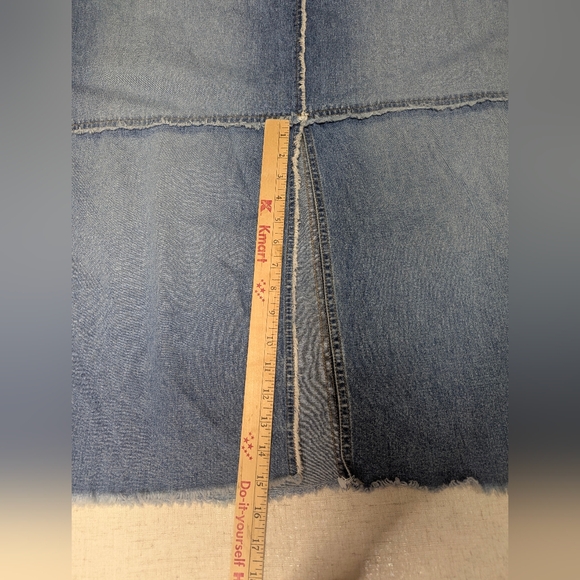 Lauren Ralph Lauren Patchwork Denim Maxi Skirt 20W Plus Size Y2K Vintage - Picture 12 of 16